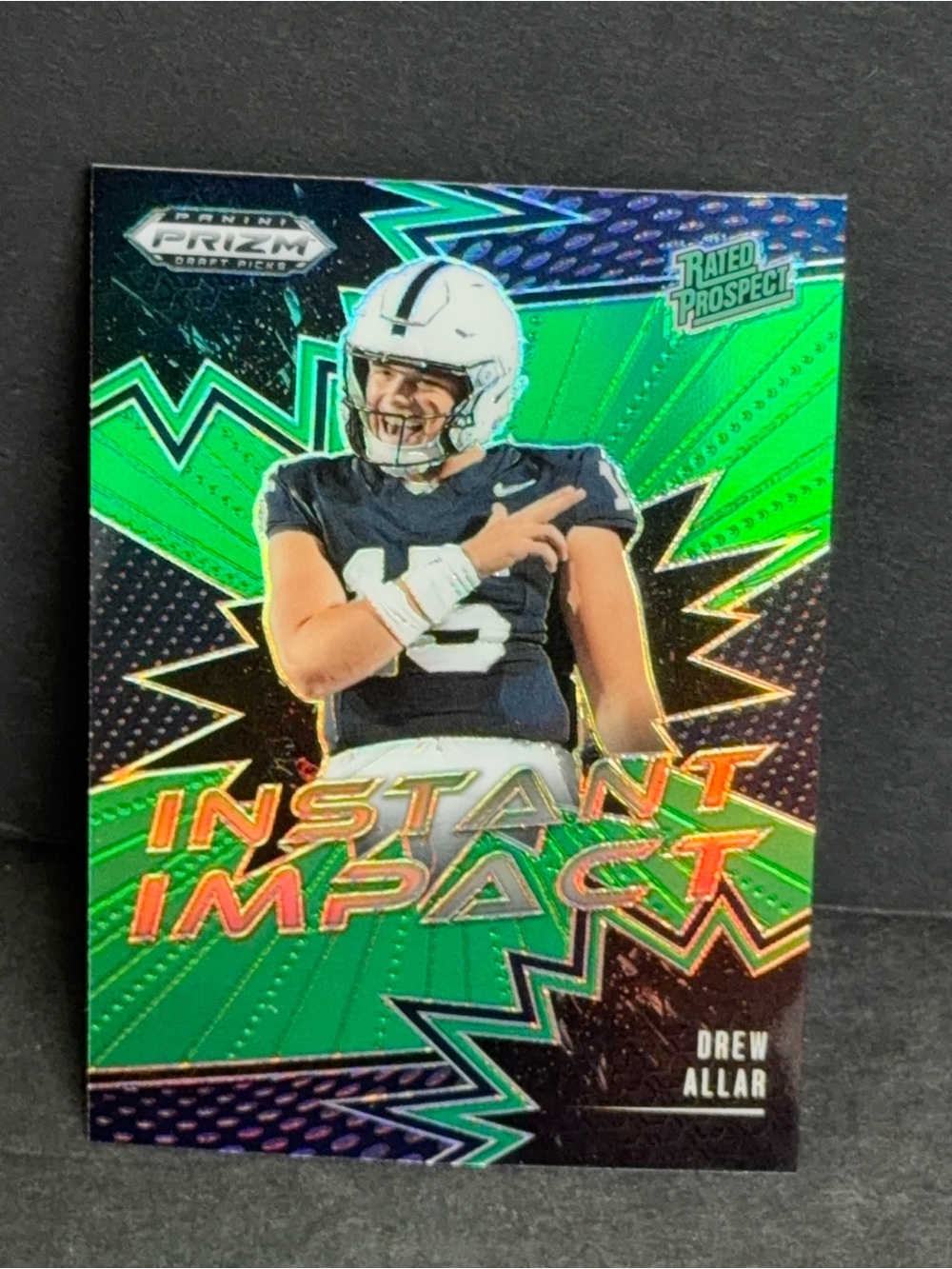 2025 Panini Prizm Draft Picks Drew Allar Instant Impact Green #II-DAR PSU